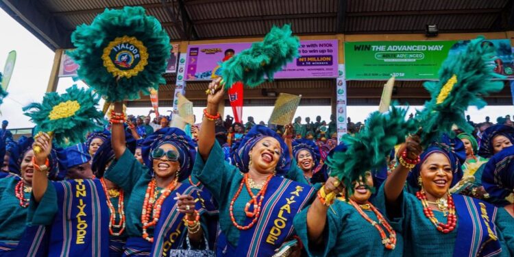 Ojude Oba 2024: Class, Colour, & Culture As Fashionistas Boost Aso Oke Fabric Industry